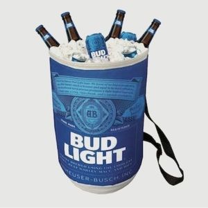 💜 BUD LIGHT Bluetooth Can Shape Cooler Speaker Bag Blue (1678)